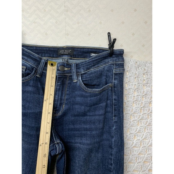 Judy Blue Jeans Women Size 5/27 Blue Denim Straight Fit W28 L30 Stretch - Picture 7 of 11